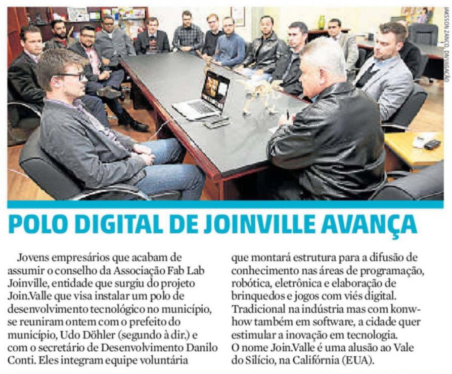 Clipping: Polo Digital de Joinville Avança